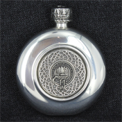 Sporran Flask, Pewter, Clan Crested, Clan Irwin, Irvine